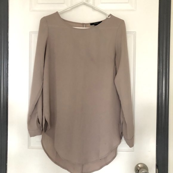 Tan Longsleeve Blouse - Picture 1 of 1